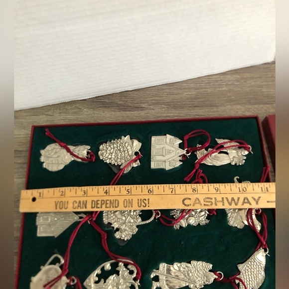 Vtg Seagull Pewter Ornament Set in Box - Picture 14 of 16